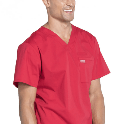 Cherokee Scrubs Workwear Professionals Tuckable V - Neck Top Red 2XL 737314870639 Shoe Deals Outlet