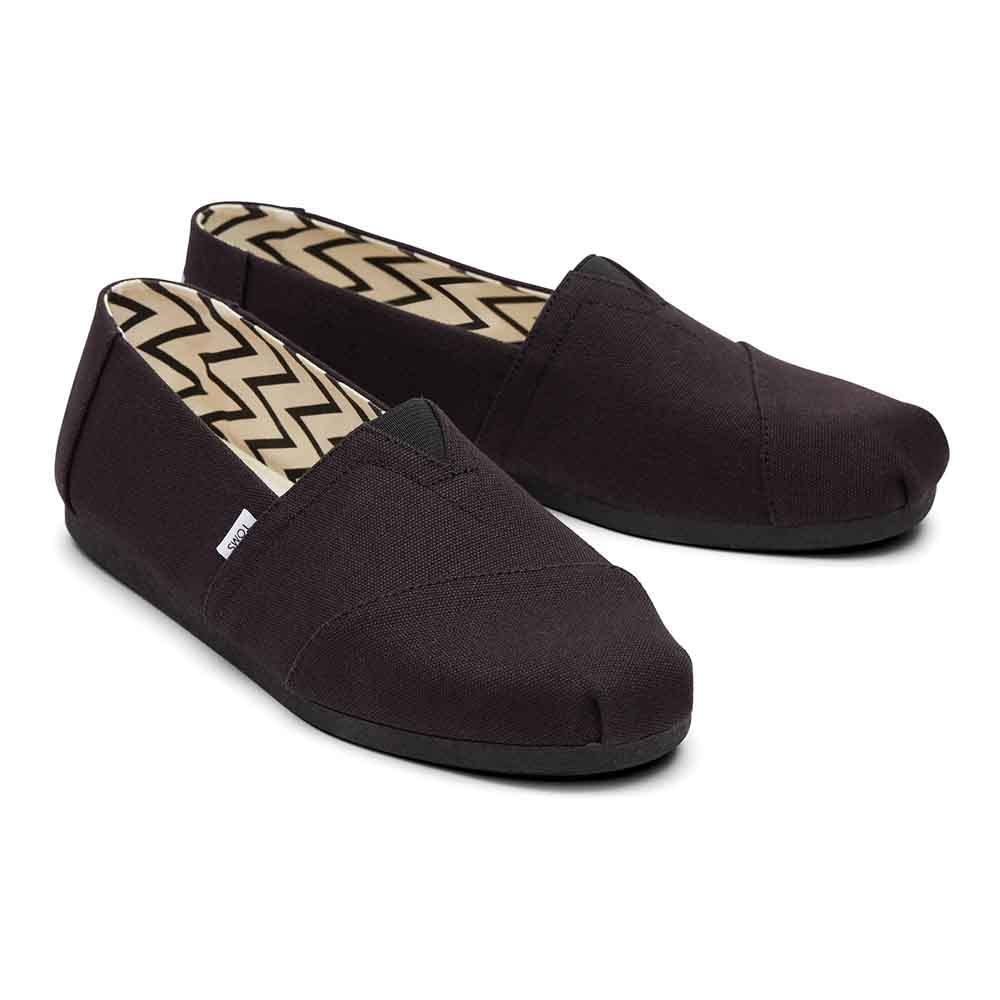 TOMS Classic Alpargata - Men's Black on Black Canvas Shoe Deals Outlet