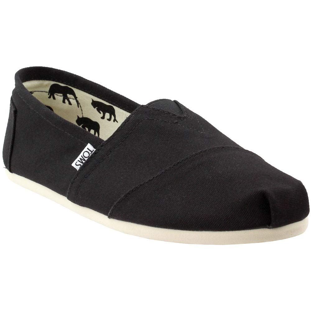 TOMS Classic Alpargata - Men's Black Canvas Shoe Deals Outlet