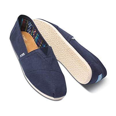 TOMS Classic Alpargata - Men's Navy Canvas Shoe Deals Outlet