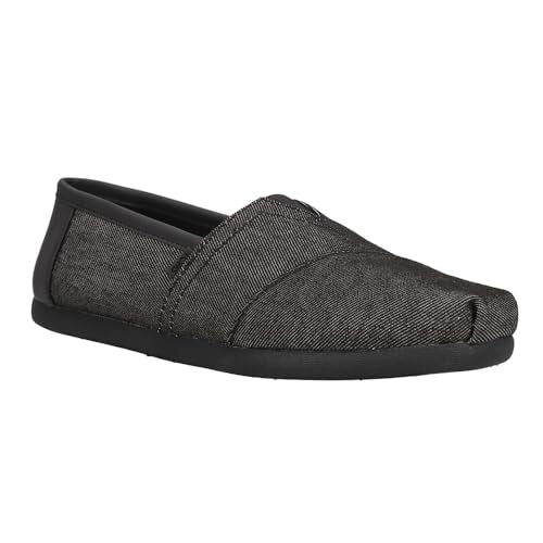 TOMS Classic Alpargata - Men's Black Canvas Shoe Deals Outlet