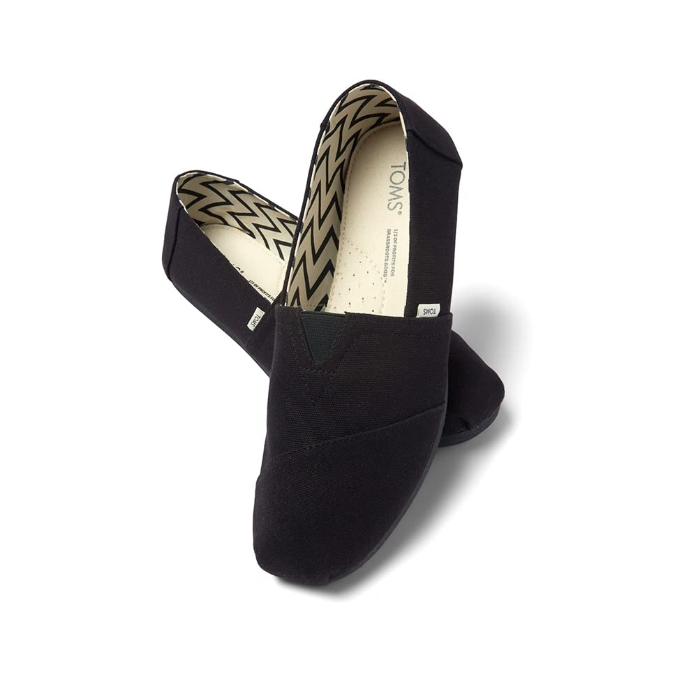 TOMS Classic Alpargata - Men's Black on Black Canvas Shoe Deals Outlet