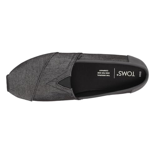 TOMS Classic Alpargata - Men's Black Canvas Shoe Deals Outlet