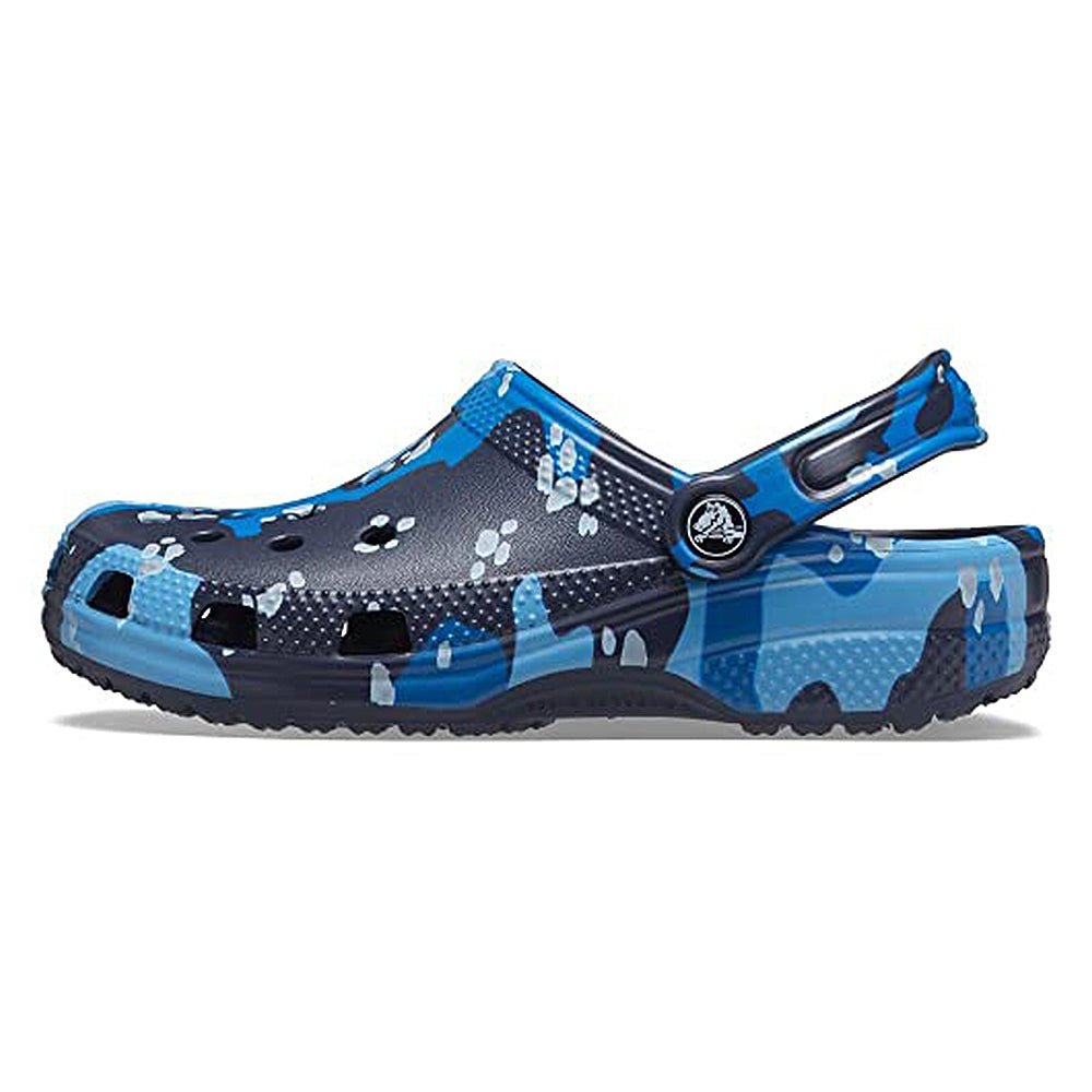 Crocs Classic Camo Clog - Unisex Navy Multi Shoe Deals Outlet