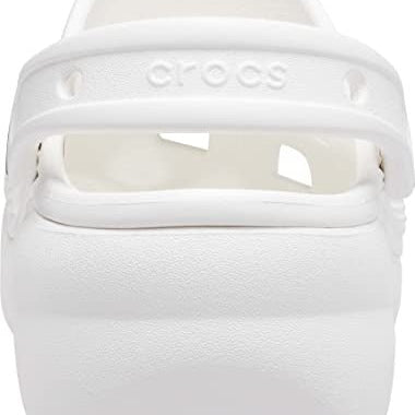 Crocs Classic Platform Clogs - Women's White Shoe Deals Outlet