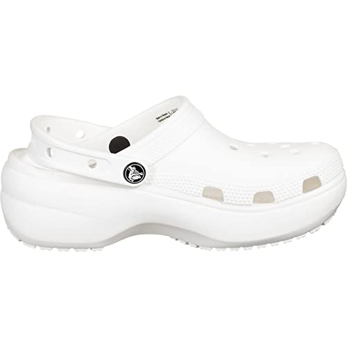 Crocs Classic Platform Clogs - Women's White Shoe Deals Outlet