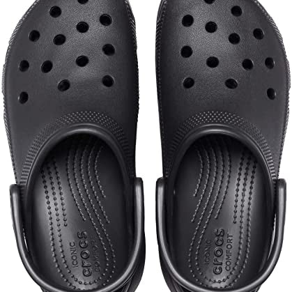 Crocs Classic Platform Clogs - Women's Black Shoe Deals Outlet