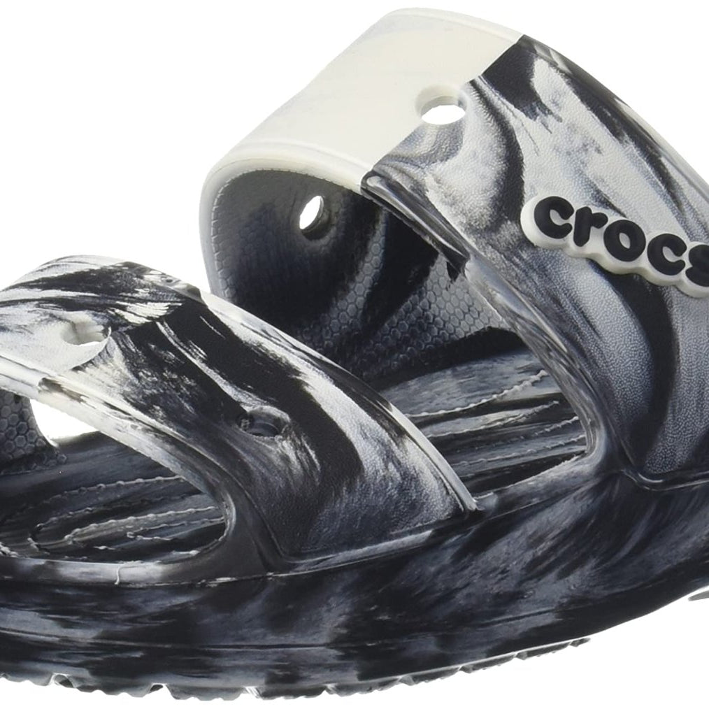 Crocs Classic Sandal - Unisex White/Black Shoe Deals Outlet