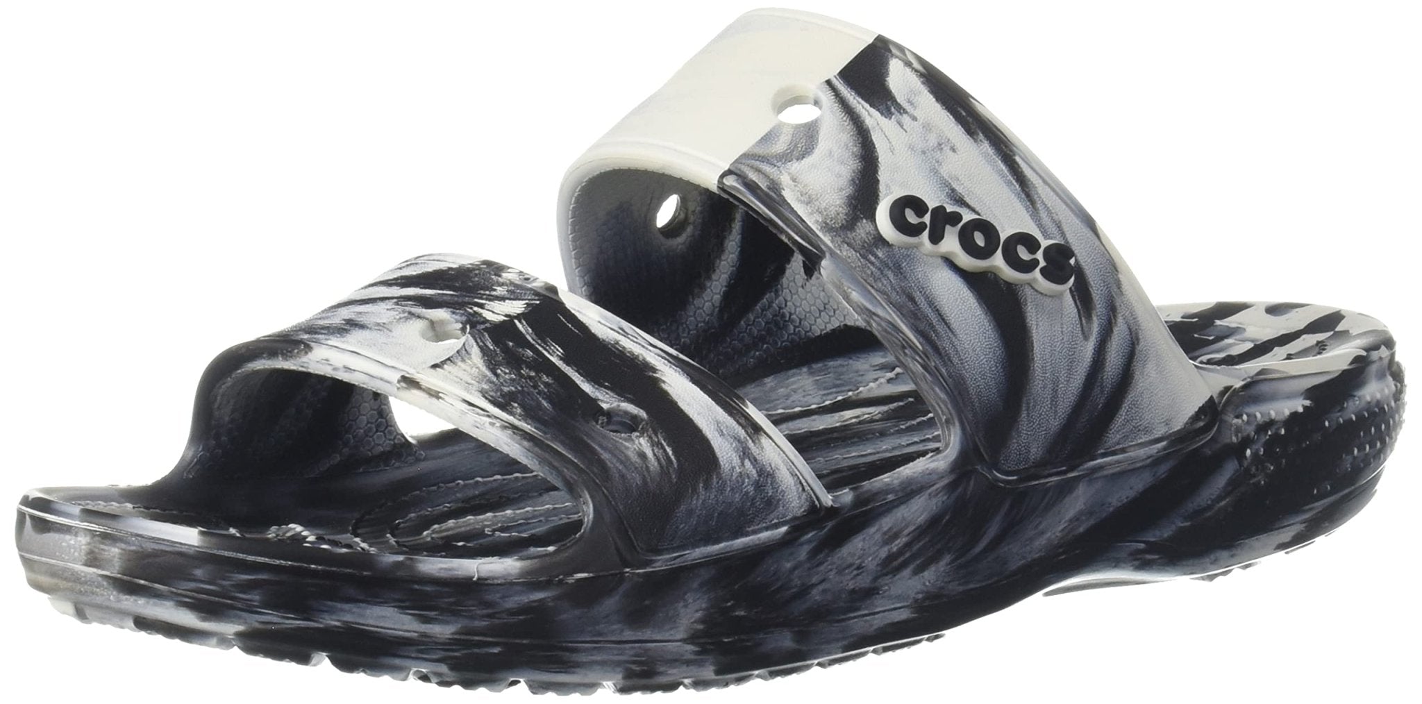 Crocs Classic Sandal - Unisex White/Black Shoe Deals Outlet