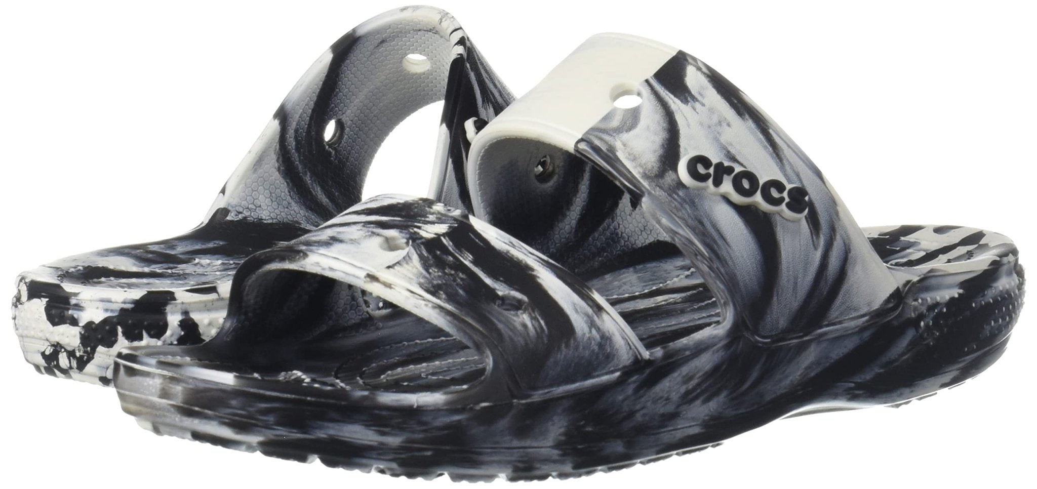 Crocs Classic Sandal - Unisex White/Black Shoe Deals Outlet