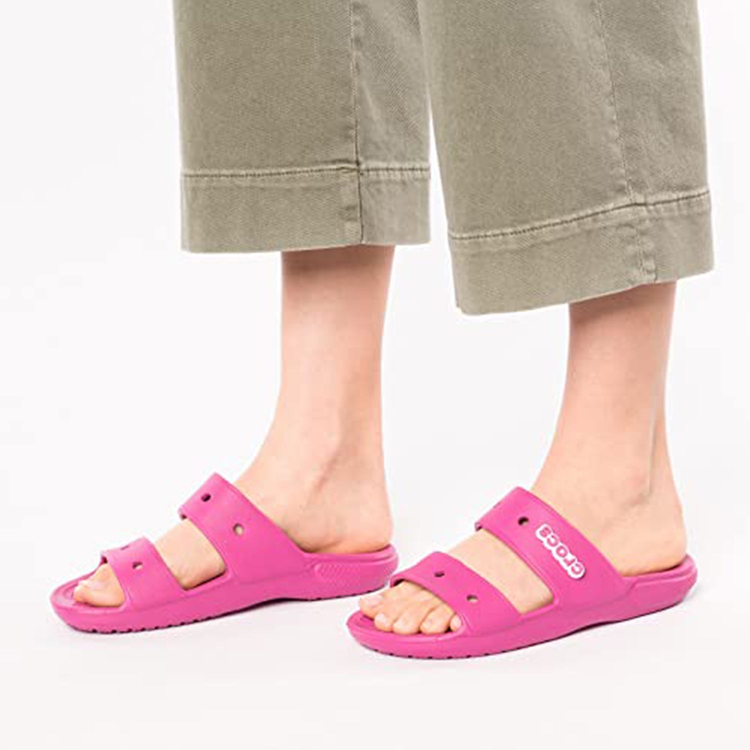 Crocs Classic Sandal - Unisex Fuchsia Fun Shoe Deals Outlet
