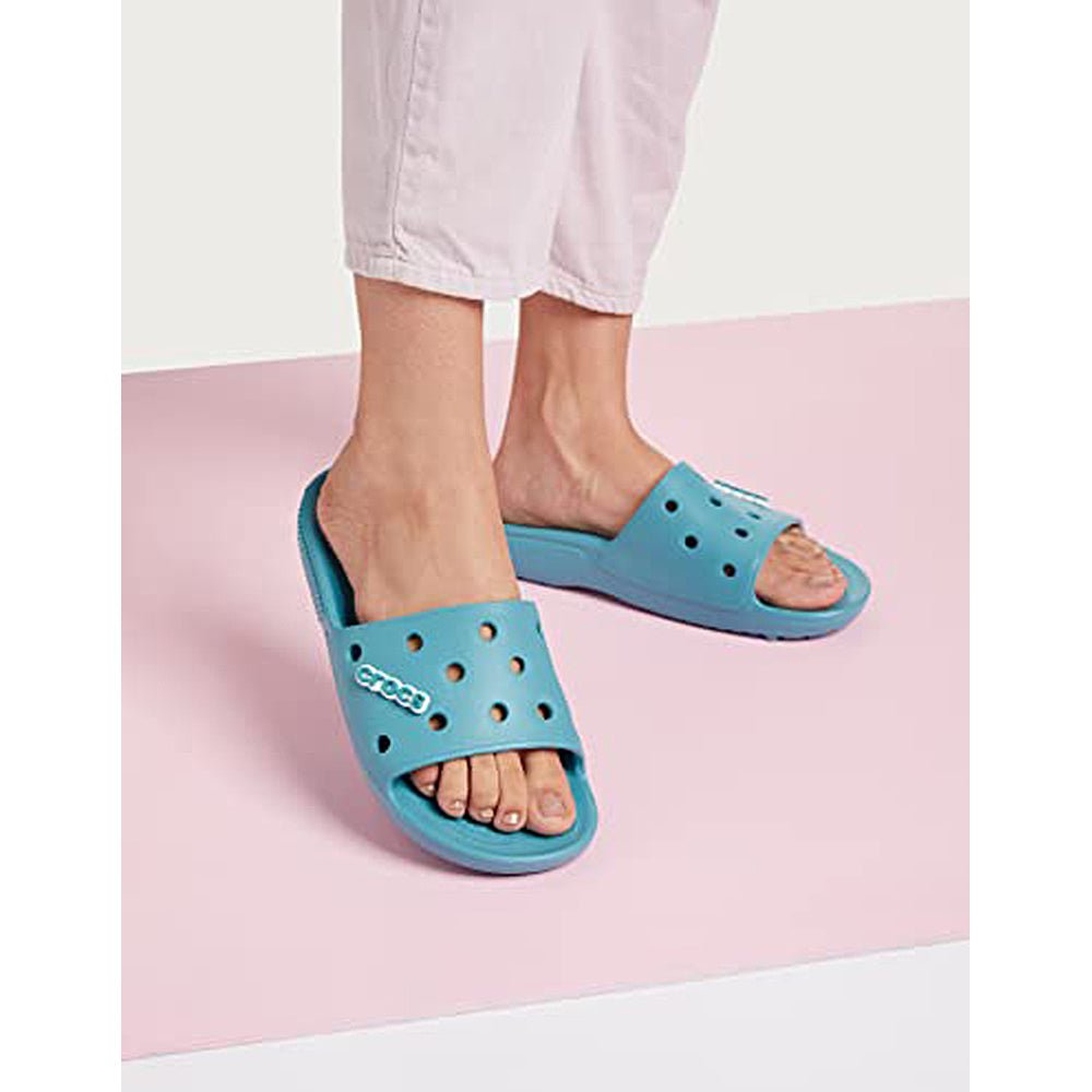 Crocs Classic Slide Seasonal Colors - Unisex Turq Tonic Shoe Deals Outlet