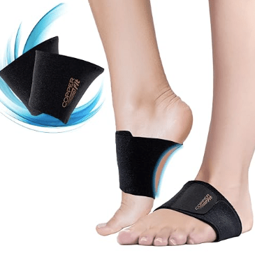 CopperFit Unisex Arch Relief Support Wrap Black OSFA 754502049103 Shoe Deals Outlet