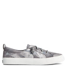 Sperry Crest Vibe Metallic Leather - Women's Silver Camo Shoe Deals Outlet