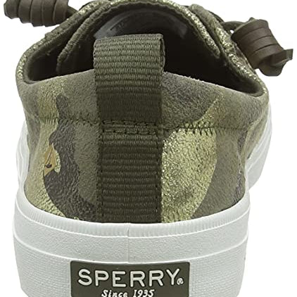 Sperry Crest Vibe Metallic Leather - Women's Silver Camo Shoe Deals Outlet