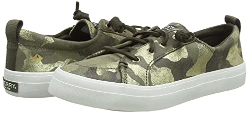 Sperry Crest Vibe Metallic Leather - Women's Silver Camo Shoe Deals Outlet