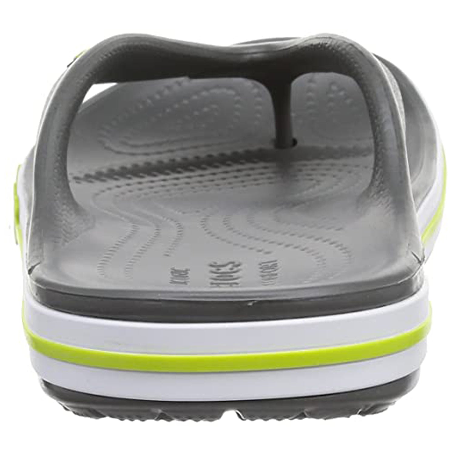 Crocs Crocband Baya Flip Flop - Unisex Slate Grey/Lime Punch Shoe Deals Outlet