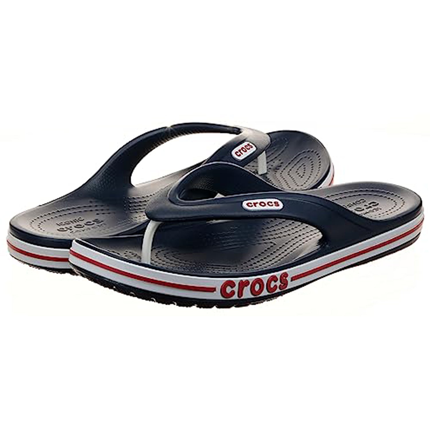 Crocs Crocband Baya Flip Flop - Unisex Navy/Pepper Shoe Deals Outlet