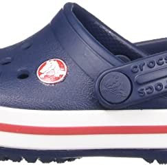 Crocs CrocBand Clog - Kids Navy/Red Shoe Deals Outlet