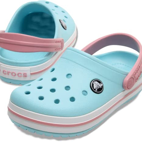 Crocs CrocBand Clog - Kids Ice Blue/White Shoe Deals Outlet