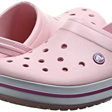 Crocs CrocBand Clog - Unisex Pearl Pink/Wild Orchid Shoe Deals Outlet