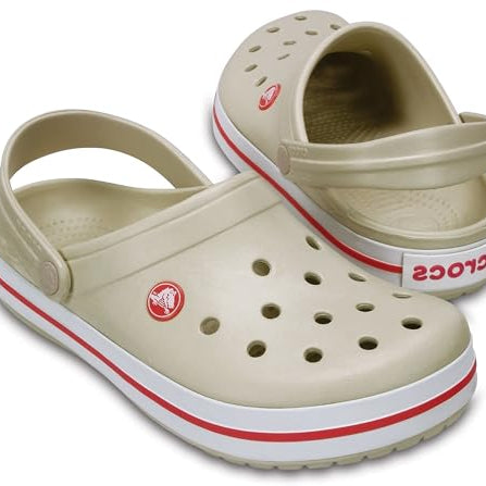 Crocs CrocBand Clog - Unisex Stucco/Melon Shoe Deals Outlet