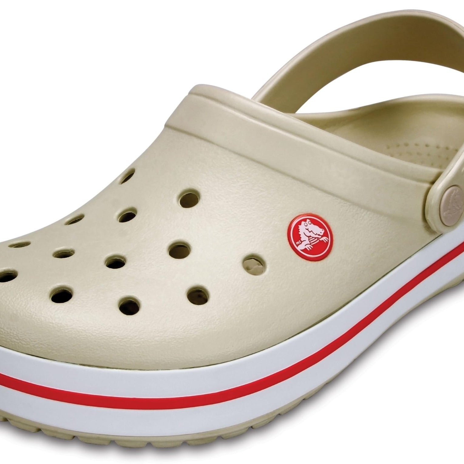 Crocs CrocBand Clog - Unisex Stucco/Melon Shoe Deals Outlet