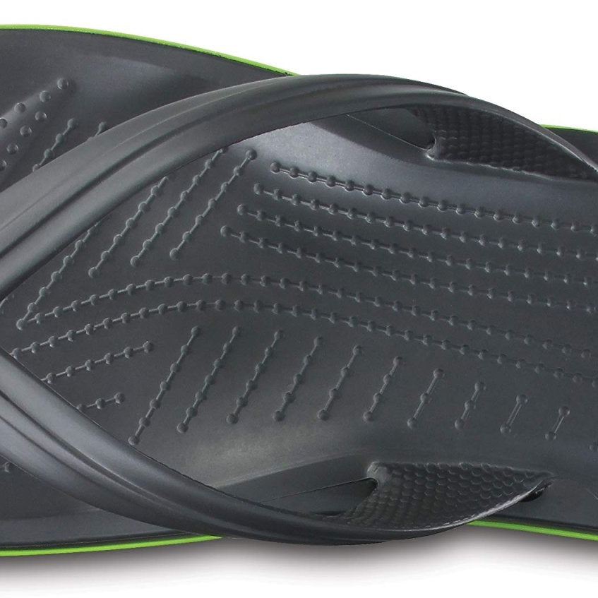 Crocs Crocband Flip - Unisex Graphite/Volt Green Shoe Deals Outlet