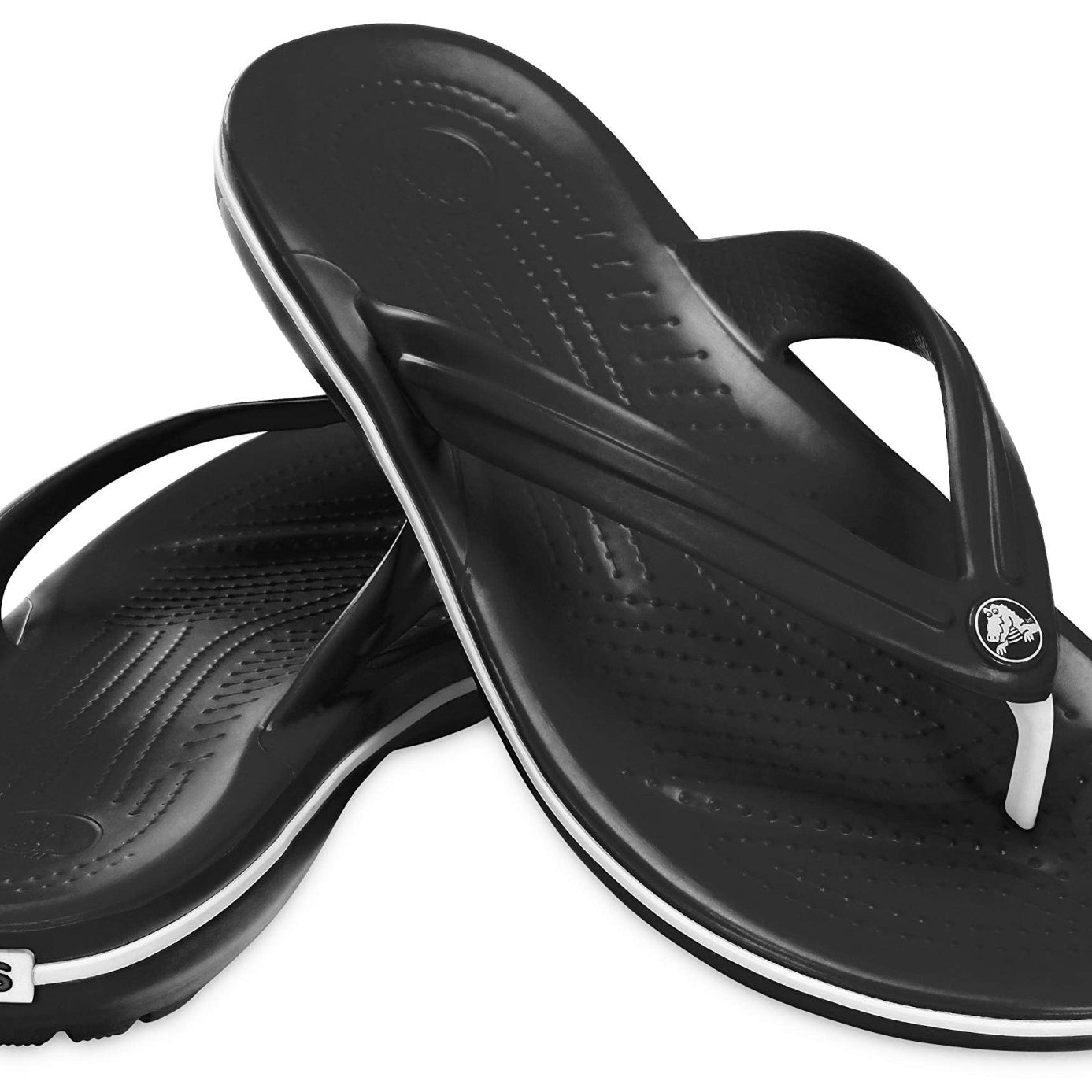 Crocs Crocband Flip - Unisex Black Shoe Deals Outlet