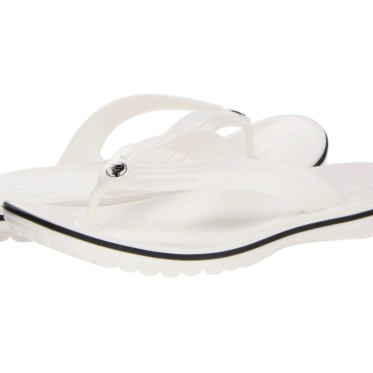 Crocs Crocband Flip - Unisex White Shoe Deals Outlet