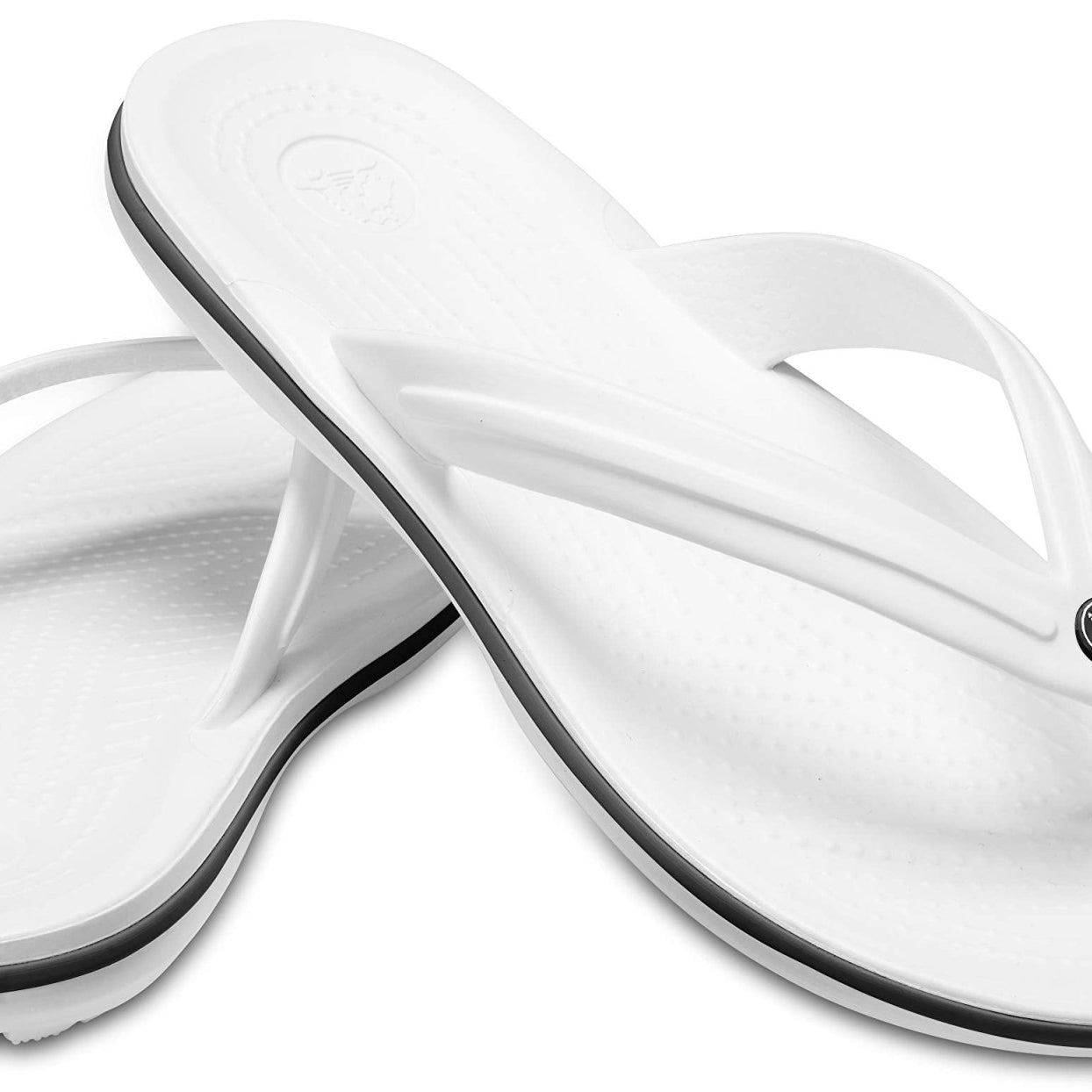 Crocs Crocband Flip - Unisex White Shoe Deals Outlet