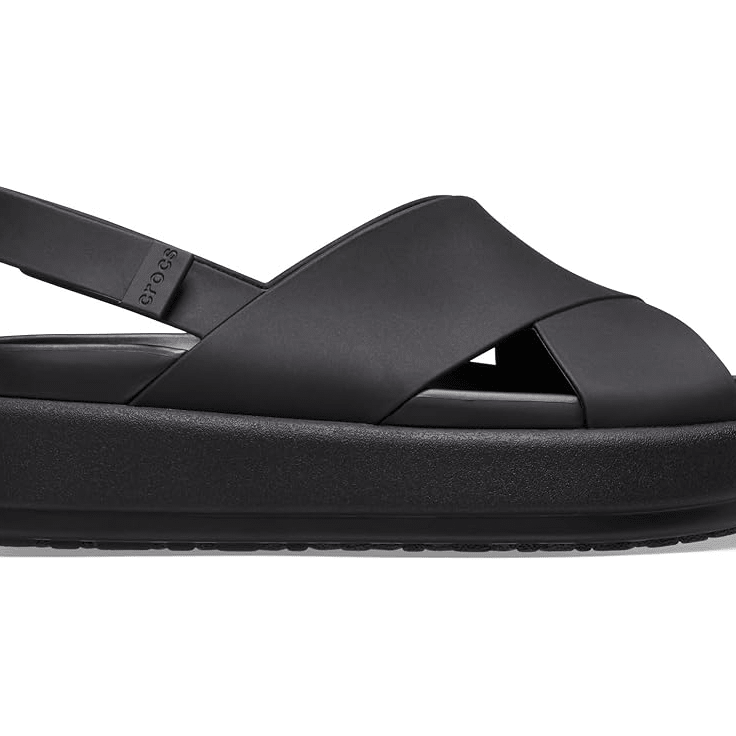 Crocs Brooklyn Luxe Cross Strap Black 5 M 196265538522 Shoe Deals Outlet