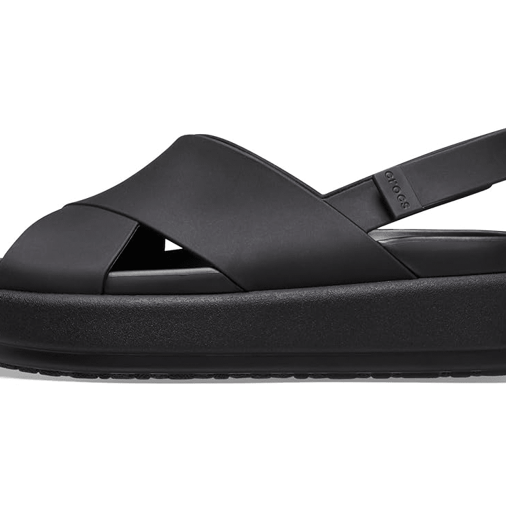 Crocs Brooklyn Luxe Cross Strap Black 5 M 196265538522 Shoe Deals Outlet