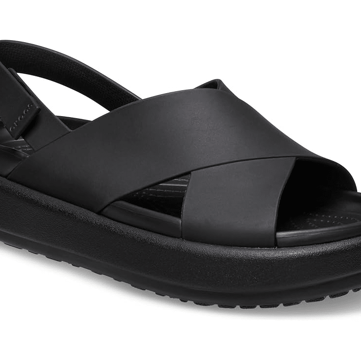Crocs Brooklyn Luxe Cross Strap Black 5 M 196265538522 Shoe Deals Outlet
