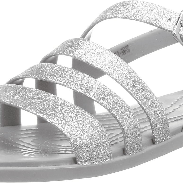 Crocs Tulum Sansal Silver Glitter 10 M 191448792555 Shoe Deals Outlet