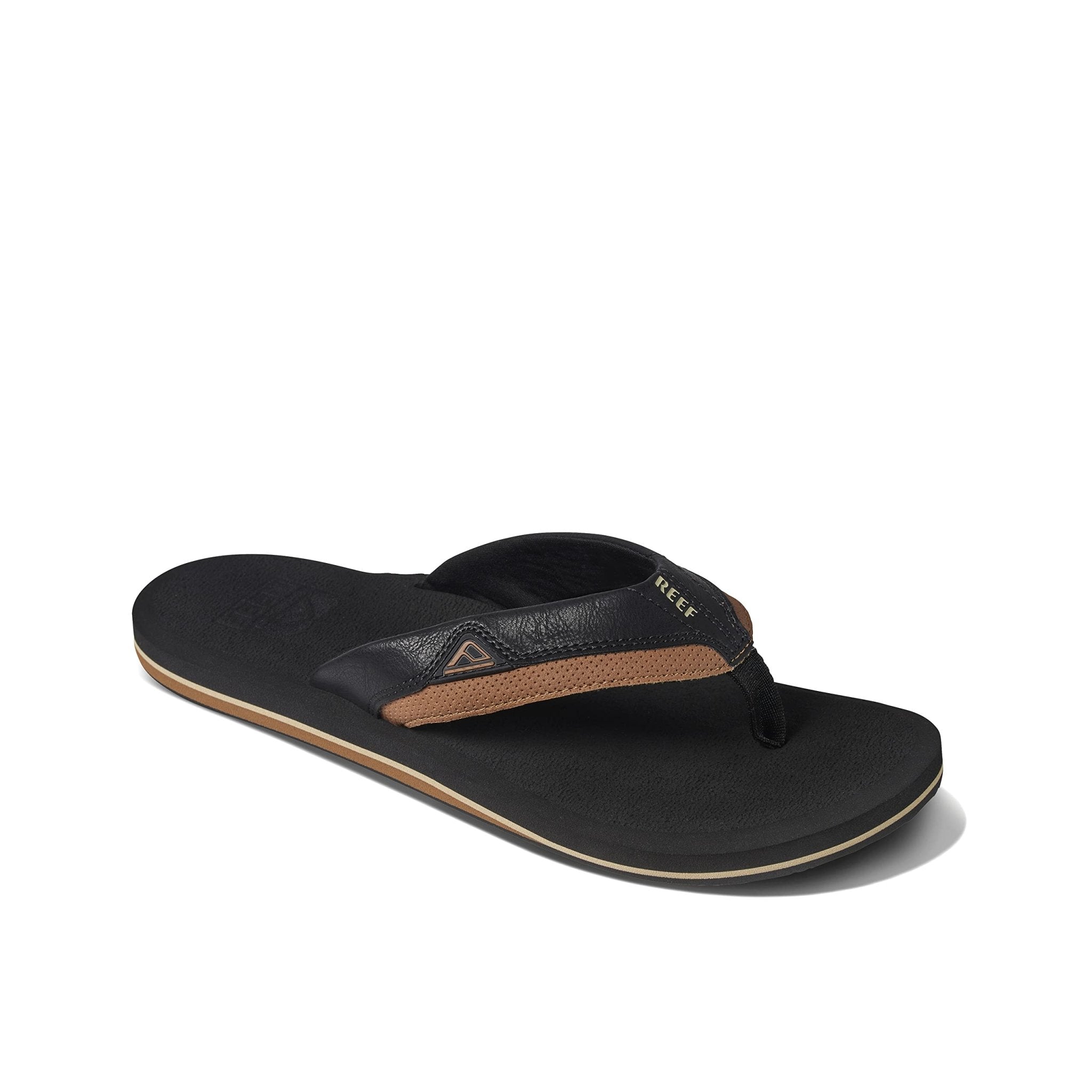 Reef Cushion Dawn Flip Flop - Men's Black/Tan Shoe Deals Outlet