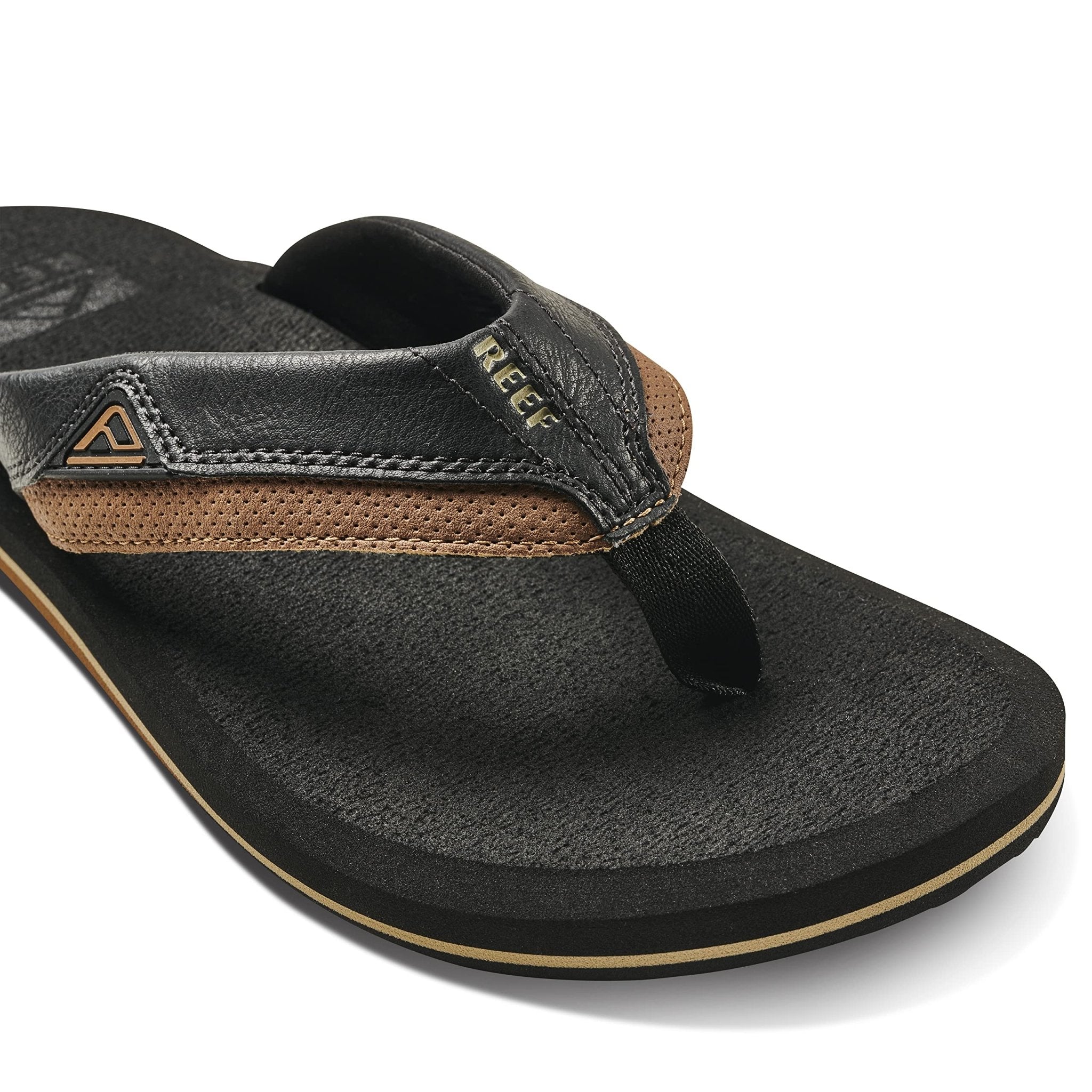Reef Cushion Dawn Flip Flop - Men's Black/Tan Shoe Deals Outlet