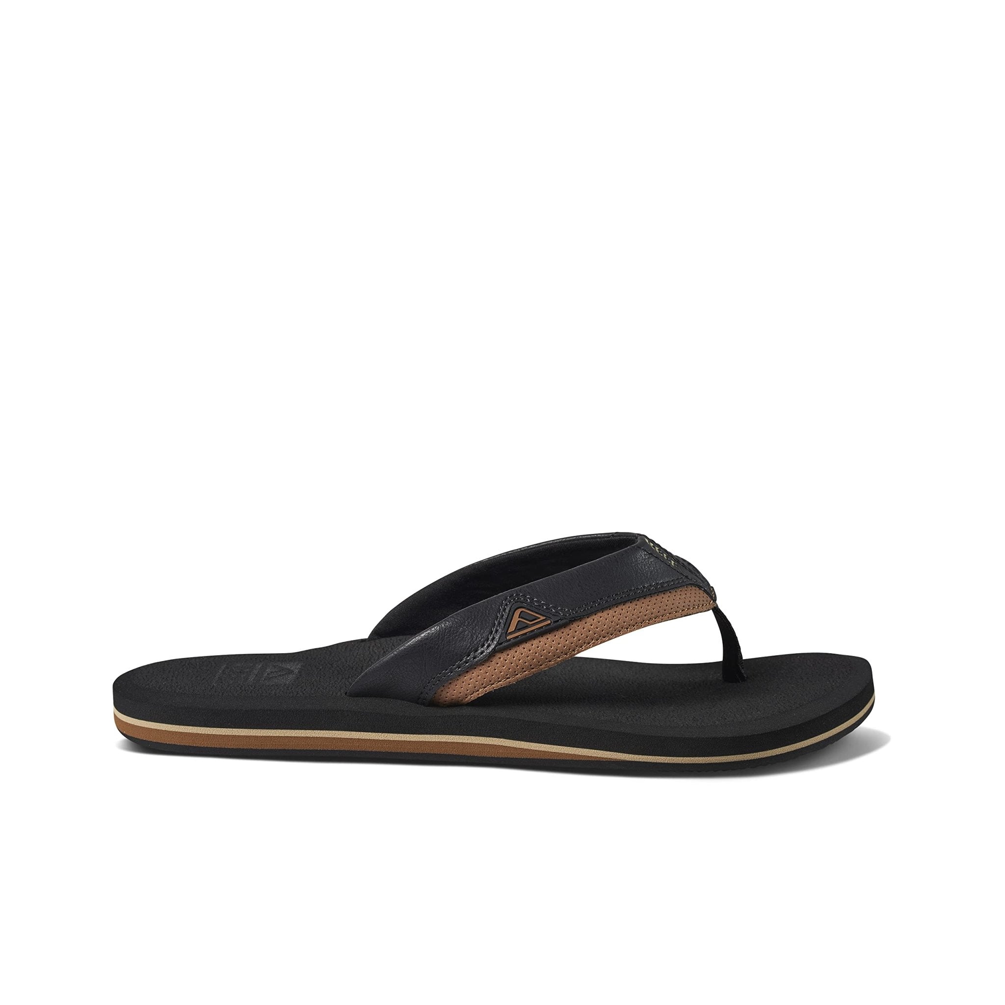 Reef Cushion Dawn Flip Flop - Men's Black/Tan Shoe Deals Outlet