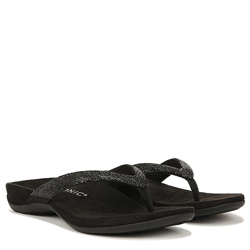 VIONIC Dillon Flip - Flop Sandal - Women's Black Croc Shoe Deals Outlet