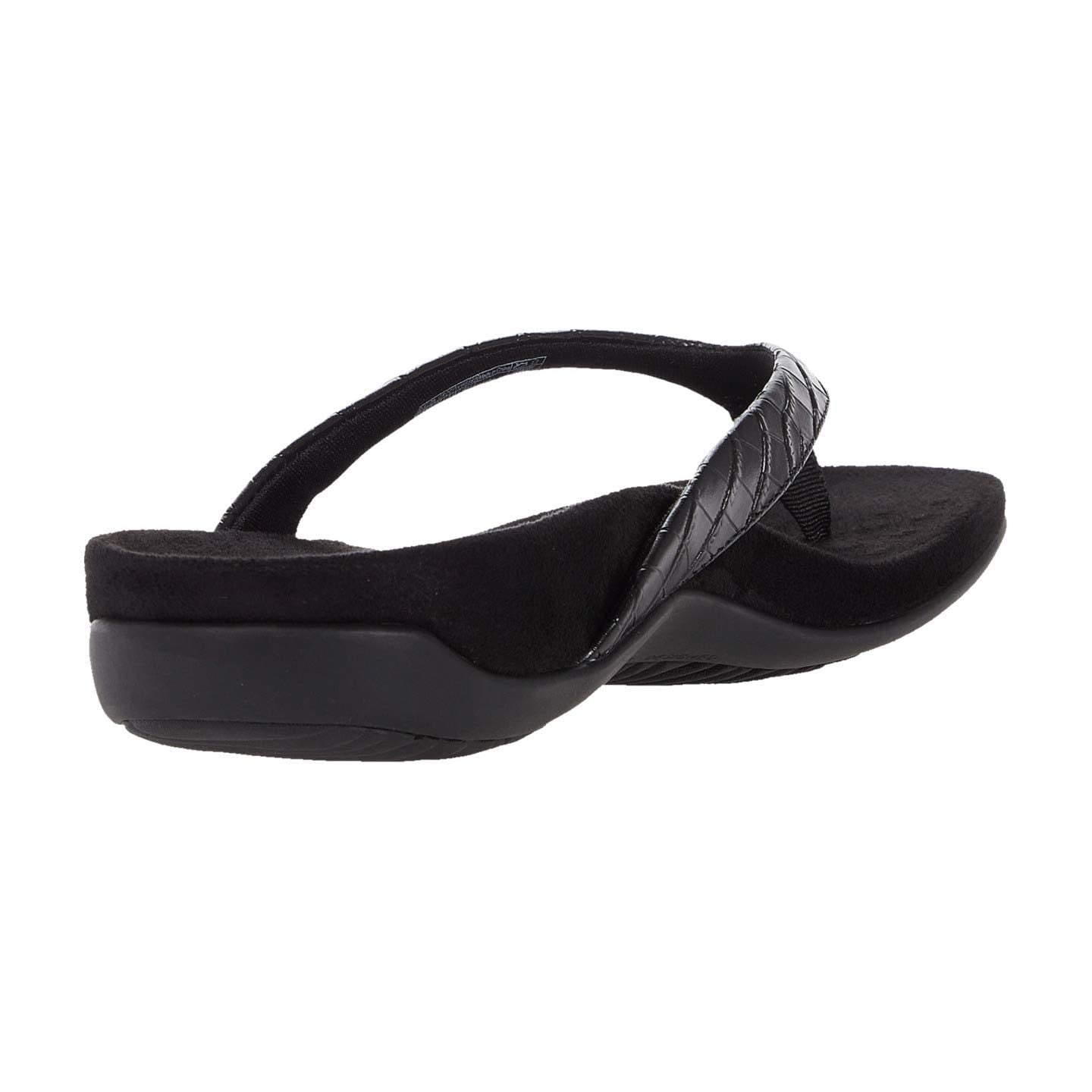 VIONIC Dillon Flip - Flop Sandal - Women's Black Croc Shoe Deals Outlet