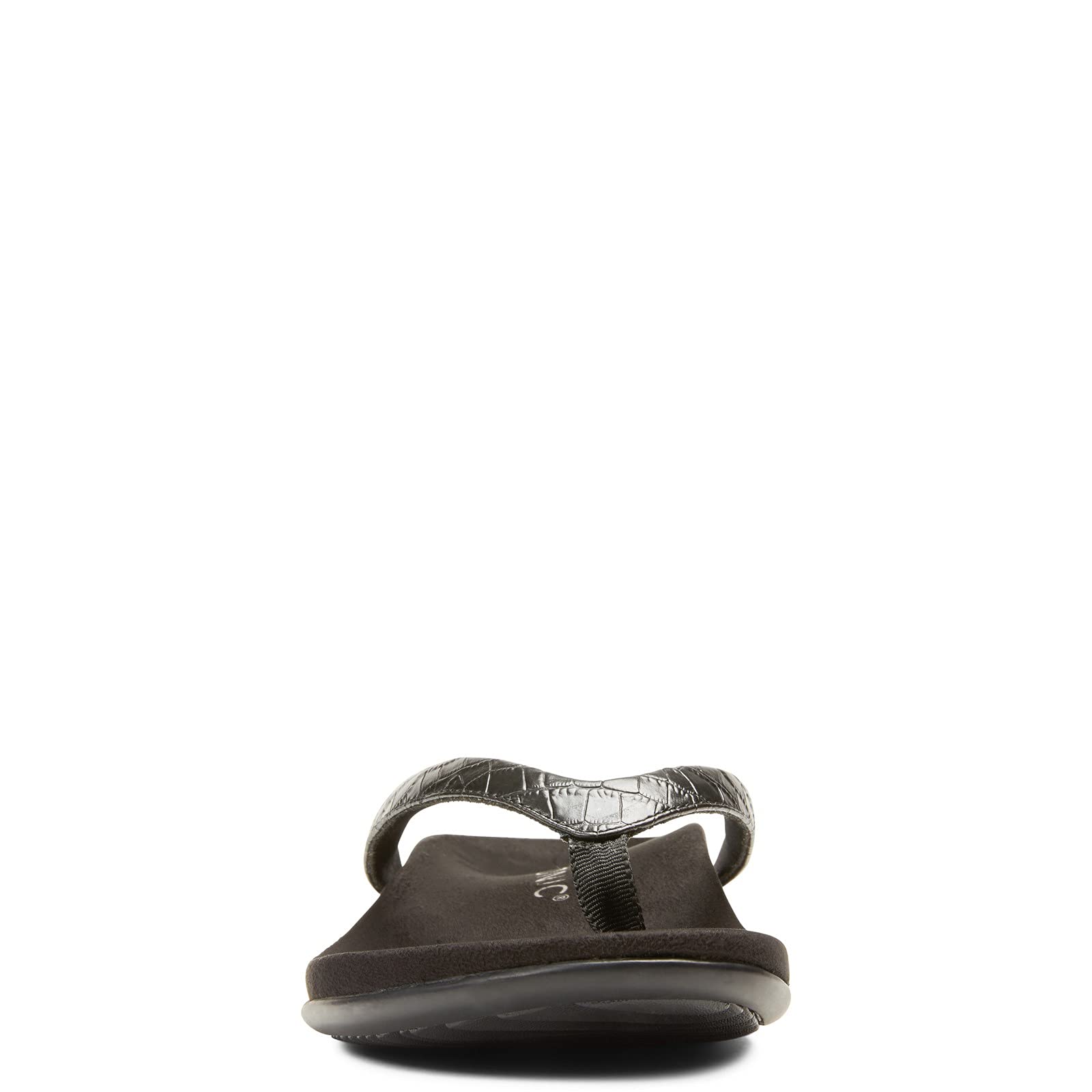 VIONIC Dillon Flip - Flop Sandal - Women's Black Croc Shoe Deals Outlet