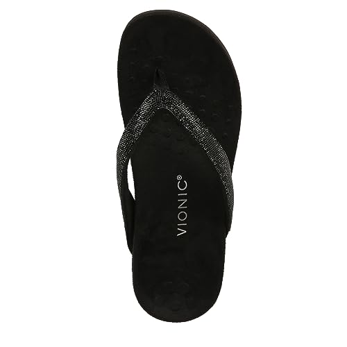 VIONIC Dillon Flip - Flop Sandal - Women's Black Croc Shoe Deals Outlet
