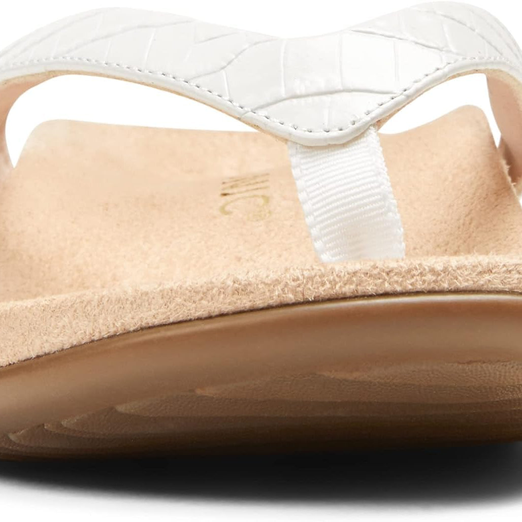 VIONIC Dillon Flip - Flop Sandal - Women's White Croc Shoe Deals Outlet