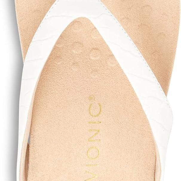 VIONIC Dillon Flip - Flop Sandal - Women's White Croc Shoe Deals Outlet