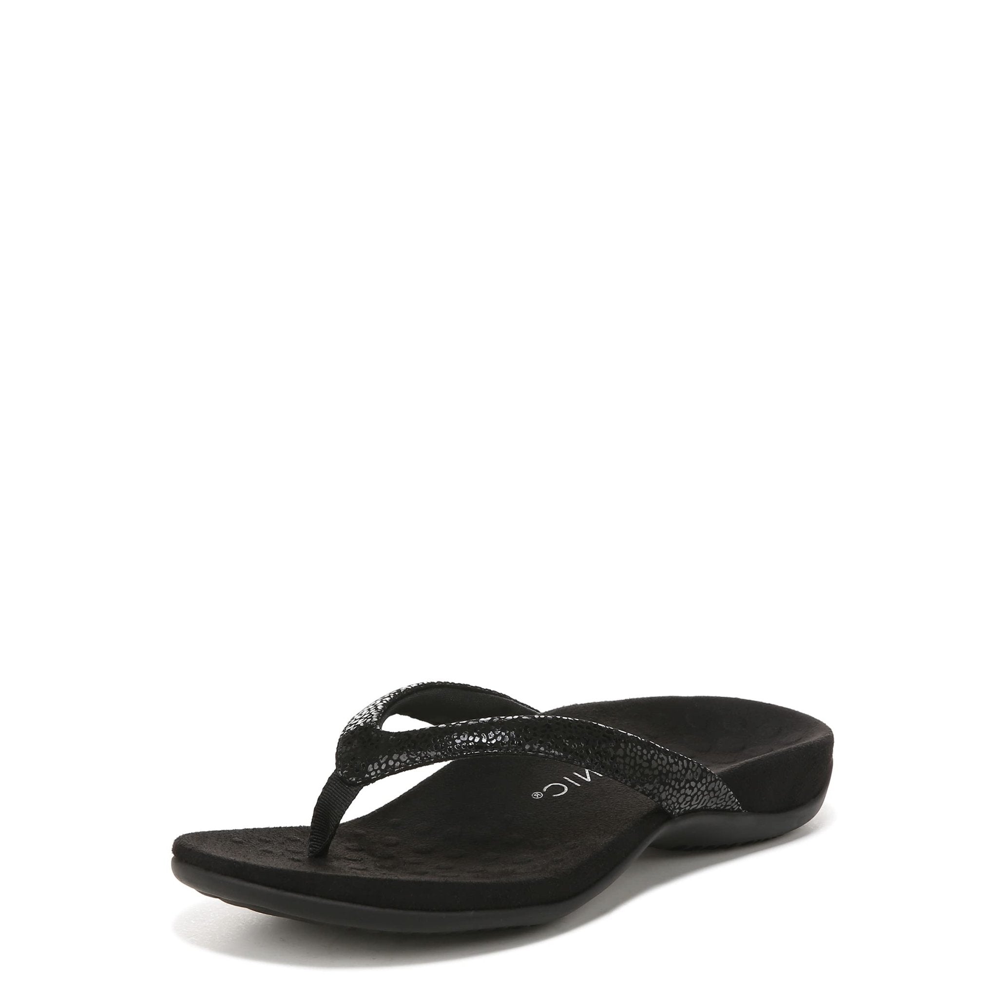 VIONIC Dillon Flip - Flop Sandal - Women's Black Croc Shoe Deals Outlet