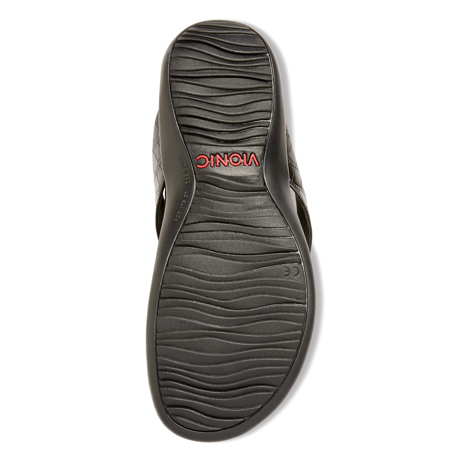 VIONIC Dillon Flip - Flop Sandal - Women's Black Croc Shoe Deals Outlet