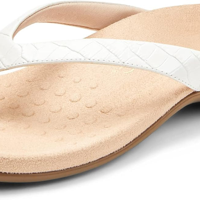 VIONIC Dillon Flip - Flop Sandal - Women's White Croc Shoe Deals Outlet