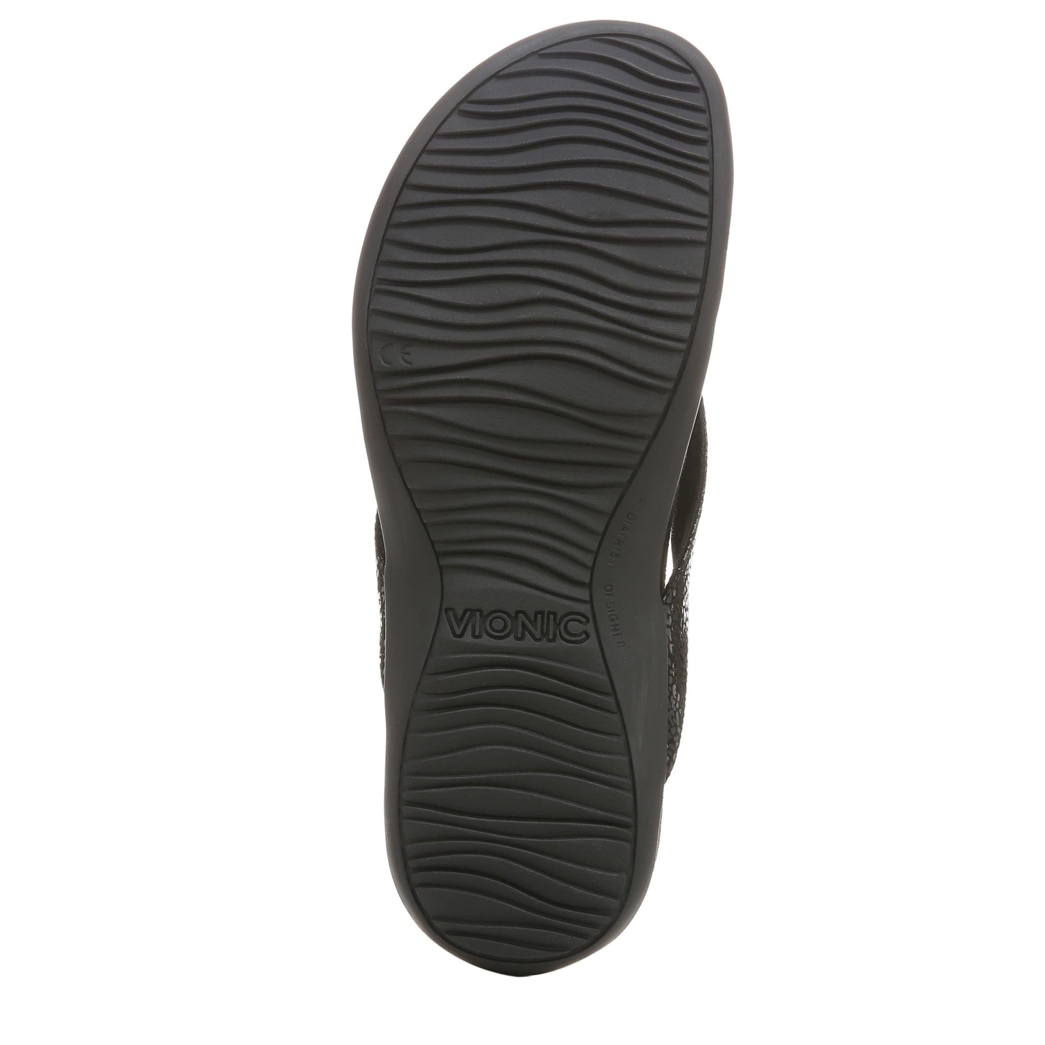 VIONIC Dillon Flip - Flop Sandal - Women's Black Croc Shoe Deals Outlet