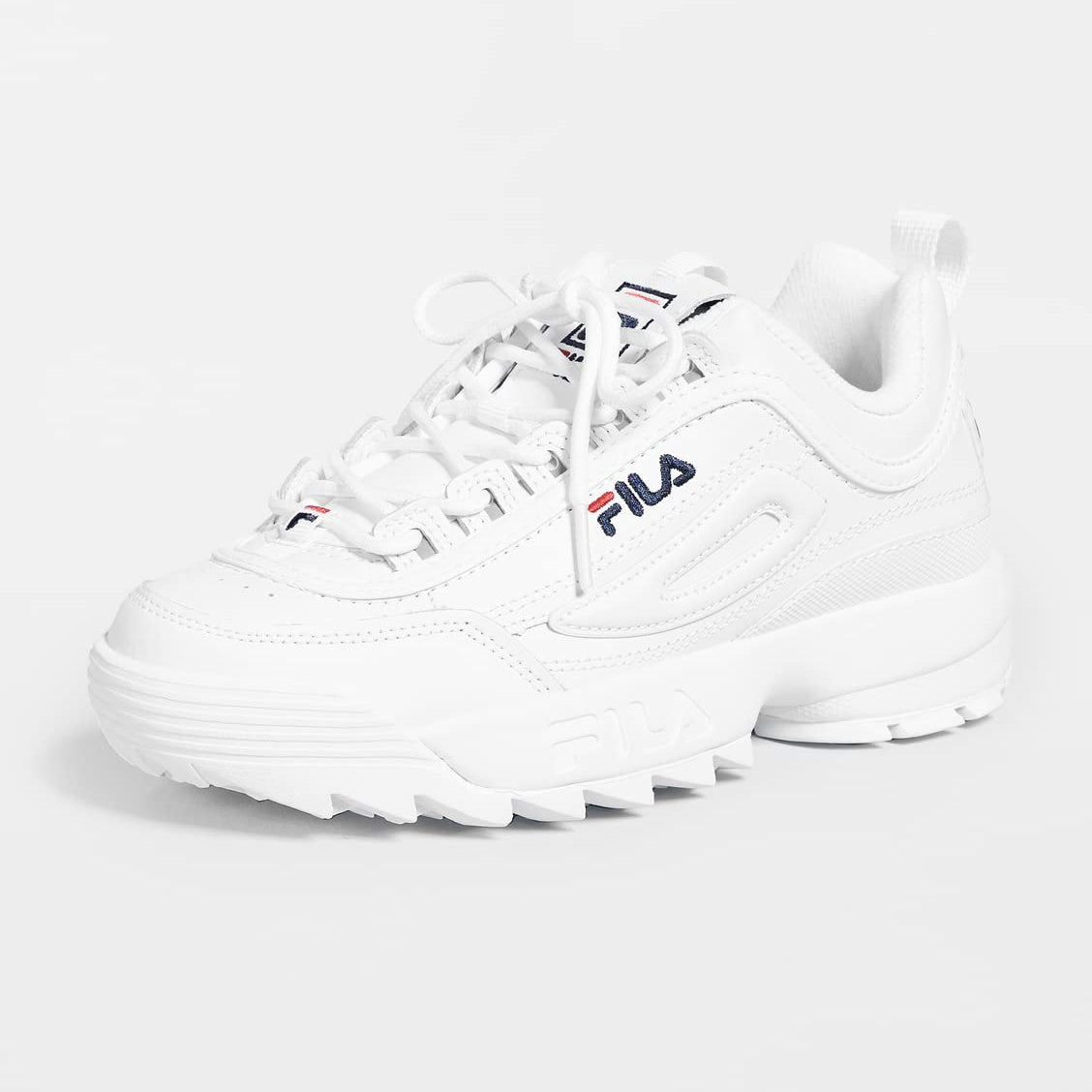 Fila Disruptor II - Women's White/Navy/Red Shoe Deals Outlet