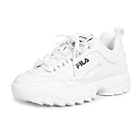Fila Disruptor II - Women's White/Navy/Red Shoe Deals Outlet